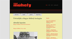 Desktop Screenshot of magyarmuhely.hu