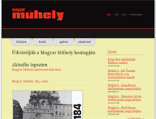 Tablet Screenshot of magyarmuhely.hu